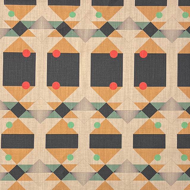 Weimar No.1 upholstery fabric with neutral palette retro geometric style