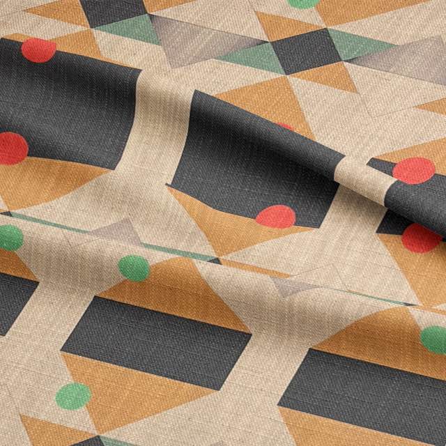 Luxury fabric Weimar No.1 with retro geometric style for sofas and chairs